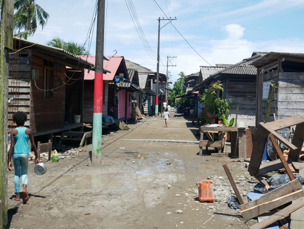 Calles de Juribidá, en el Pacífico colombiano